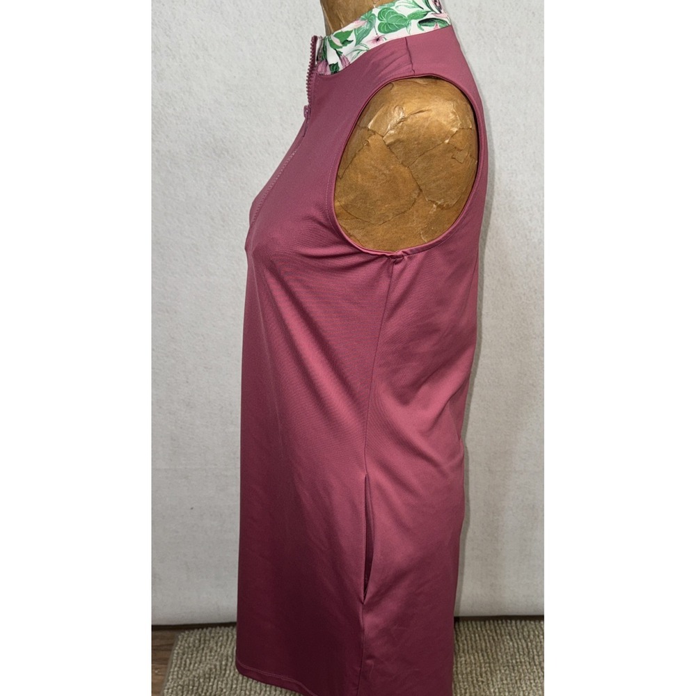 Tommy Bahama Golf Dress Sleeveless Pink Floral Trim Womens SMALL - Picture 4 of 11